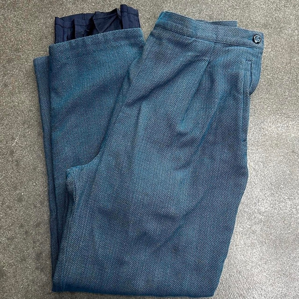 Vintage 90s Braemar Petites Teal 100% Wool 27x27 Trouser Pants